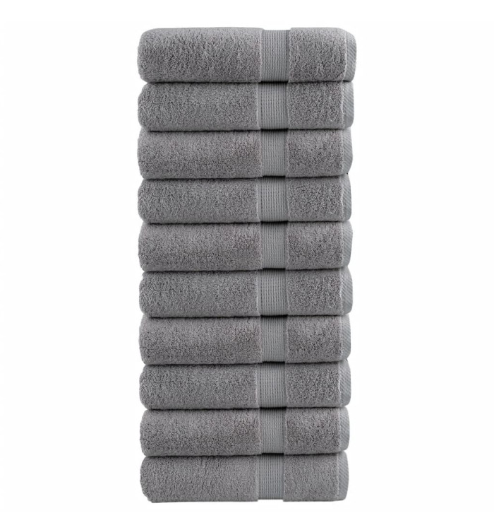 Serviettes de douche de qualité supérieure SOLUND 10 pcs gris | Mobilier & Déco