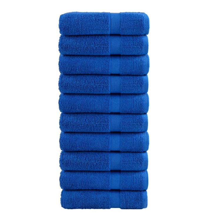 Serviettes de bain de qualité supérieure SOLUND 10 pcs bleu | Mobilier & Déco