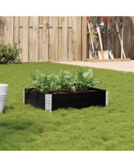 Jardinière noir 80x60 cm bois massif de pin | Mobilier & Déco