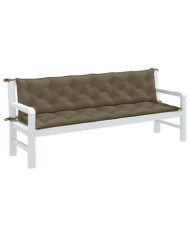 Coussins de banc de jardin lot de 2 taupe mélangé tissu | Mobilier & Déco