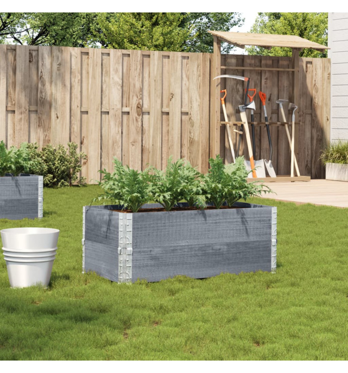 Jardinière gris 100x50 cm bois massif de pin | Mobilier & Déco