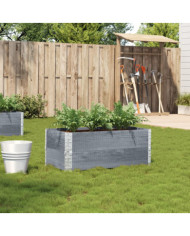 Jardinière gris 100x50 cm bois massif de pin | Mobilier & Déco