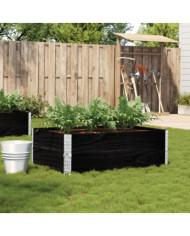 Jardinière noir 120x80 cm bois massif de pin | Mobilier & Déco