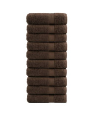 Serviettes de bain de qualité supérieure SOLUND 10 pcs marron | Mobilier & Déco