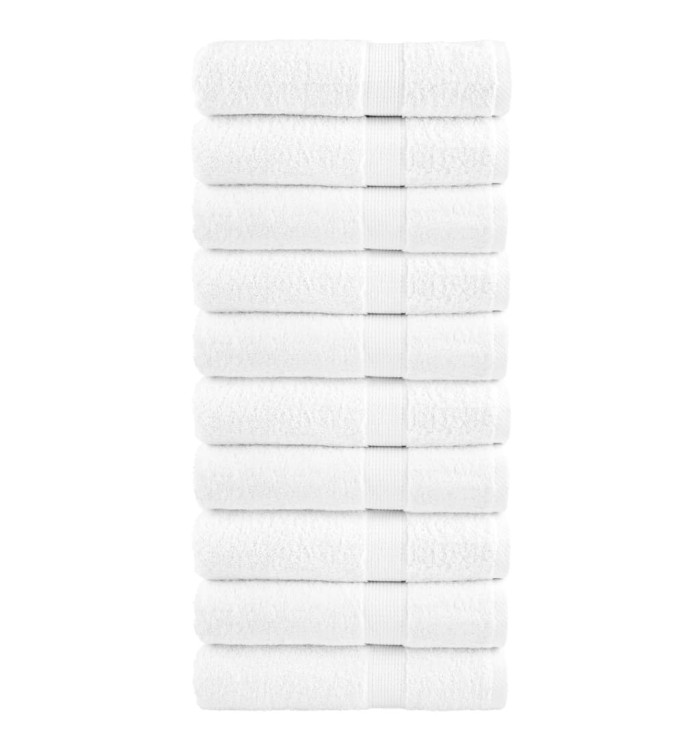 Serviettes de douche de qualité supérieure SOLUND 10 pcs blanc | Mobilier & Déco
