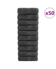 Serviettes de visage de qualité sup. SOLUND 50 pcs anthracite | Mobilier & Déco