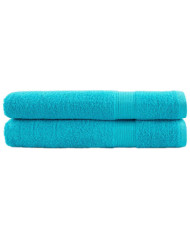 Serviettes de qualité supérieure SOLUND 2 pcs turquoise | Mobilier & Déco