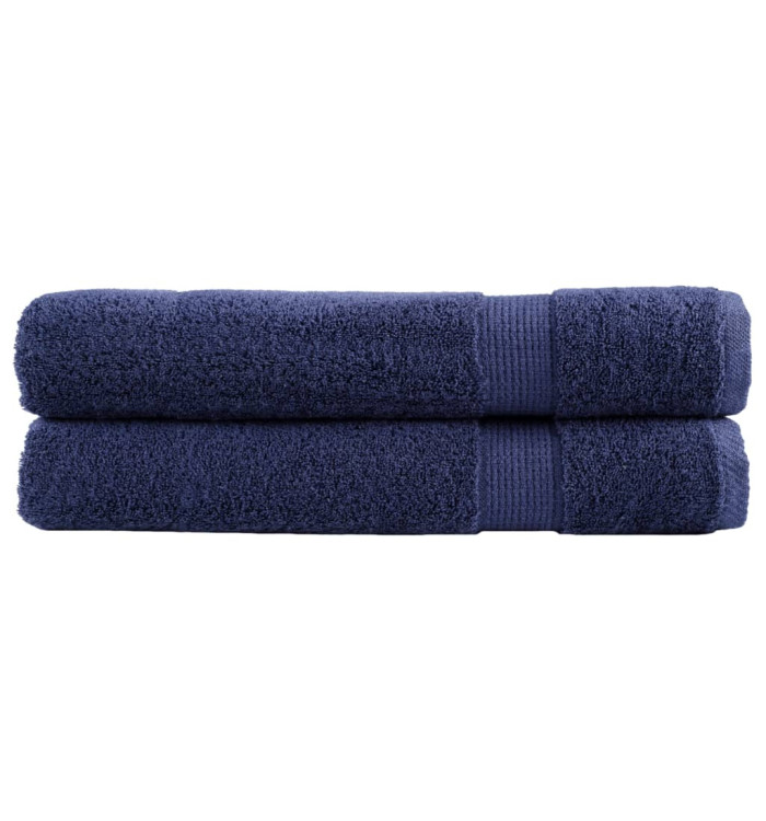 Serviettes de qualité supérieure SOLUND 2 pcs bleu marine | Mobilier & Déco