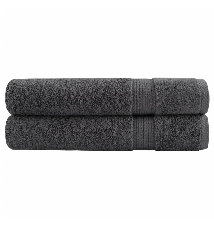 Serviettes de qualité supérieure SOLUND 2 pcs anthracite | Mobilier & Déco
