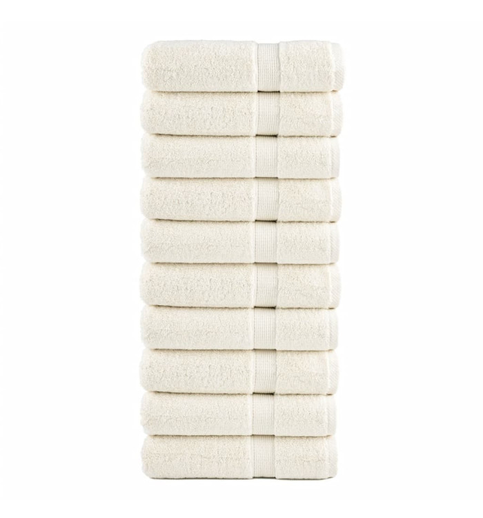 Essuie-mains de qualité supérieure SOLUND 10 pcs crème 600 g/m² | Mobilier & Déco