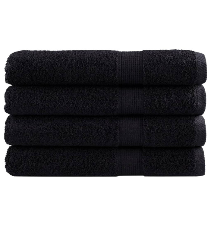 Serviettes de sauna de qualité supérieure SOLUND 4 pcs noir | Mobilier & Déco