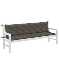 Coussins de banc de jardin lot de 2 gris foncé mélangé tissu | Mobilier & Déco