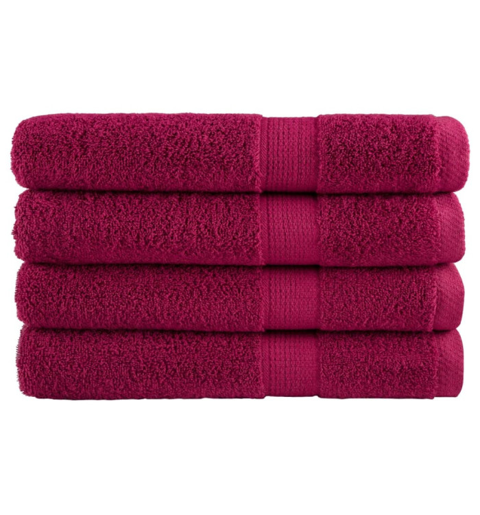 Serviettes de qualité supérieure SOLUND 4 pcs bordeaux 600 g/m² | Mobilier & Déco