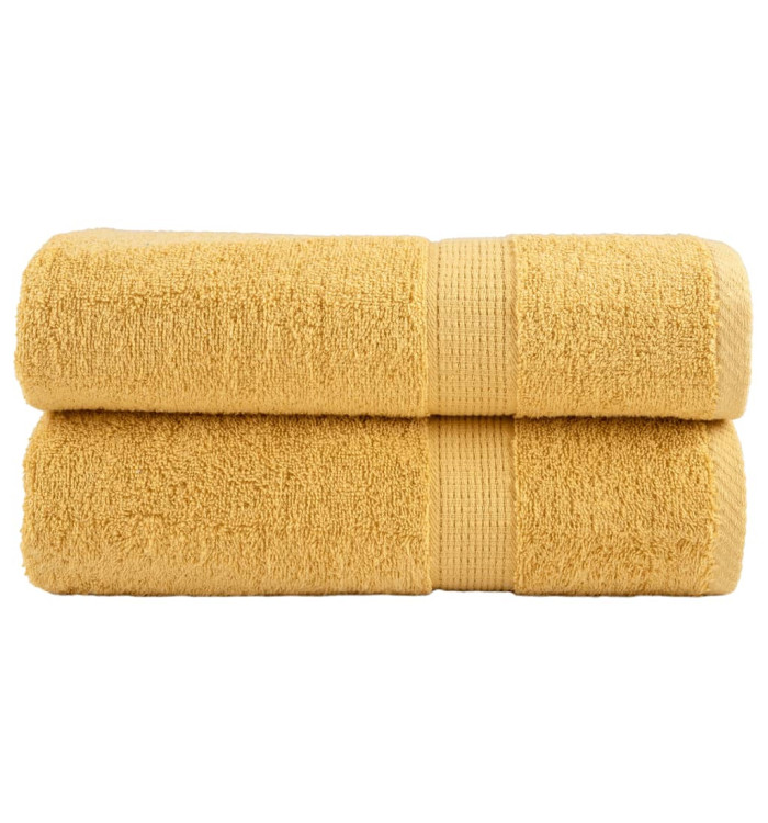 Essuie-mains de qualité supérieure SOLUND 2 pcs doré 600 g/m² | Mobilier & Déco
