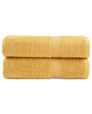 Essuie-mains de qualité supérieure SOLUND 2 pcs doré 600 g/m² | Mobilier & Déco