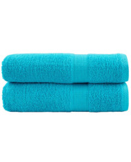 Essuie-mains de qualité supérieure SOLUND 2 pcs turquoise | Mobilier & Déco