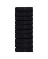 Serviettes de visage de qualité supérieure SOLUND 10 pcs noir | Mobilier & Déco