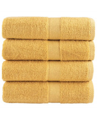 Serviettes de visage de qualité supérieure SOLUND 4 pcs doré | Mobilier & Déco