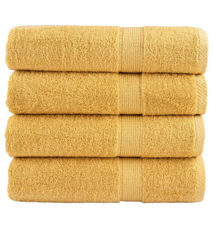 Serviettes de bain de qualité supérieure SOLUND 4 pcs doré | Mobilier & Déco