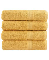 Serviettes de bain de qualité supérieure SOLUND 4 pcs doré | Mobilier & Déco