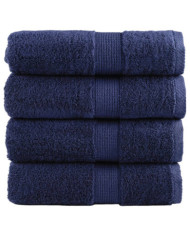 Serviettes d'invité de qualité sup. SOLUND 4 pcs bleu marine | Mobilier & Déco