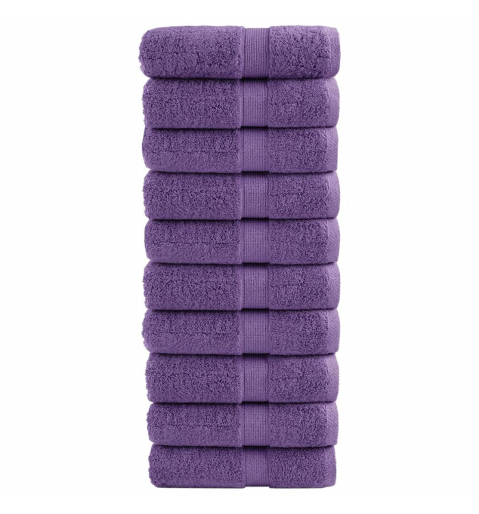 Serviettes d'invité de qualité supérieure SOLUND 10 pcs violet | Mobilier & Déco