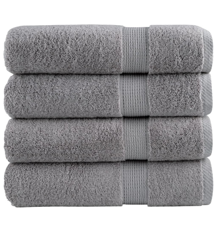 Essuie-mains de qualité supérieure SOLUND 4 pcs gris 600 g/m² | Mobilier & Déco