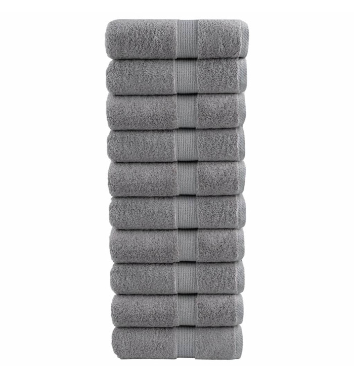 Serviettes d'invité de qualité supérieure SOLUND 10 pcs gris | Mobilier & Déco