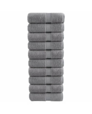 Serviettes d'invité de qualité supérieure SOLUND 10 pcs gris | Mobilier & Déco