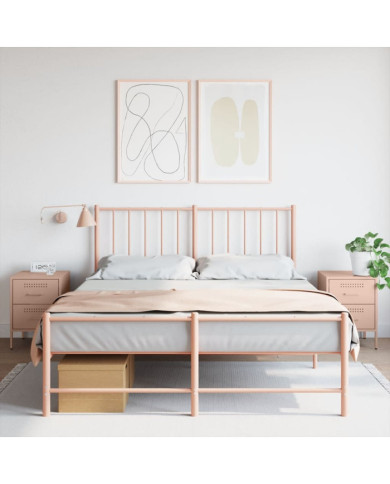 Tables de chevet 2 pcs rose 36x39x50,5 cm acier | Mobilier & Déco