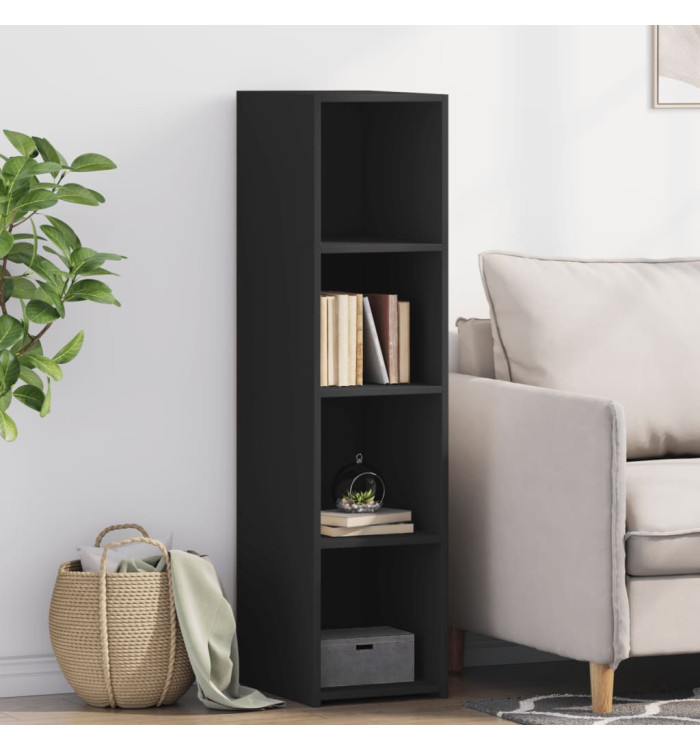 Buffet noir 30x41x124 cm bois d'ingénierie | Mobilier & Déco