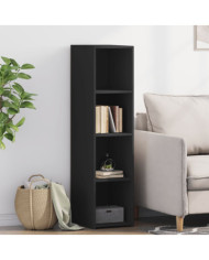 Buffet noir 30x41x124 cm bois d'ingénierie | Mobilier & Déco