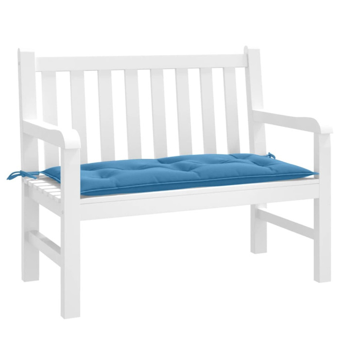 Coussin de banc de jardin bleu mélangé 100x50x7 cm tissu | Mobilier & Déco