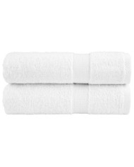 Serviettes de bain de qualité supérieure SOLUND 2 pcs blanc | Mobilier & Déco