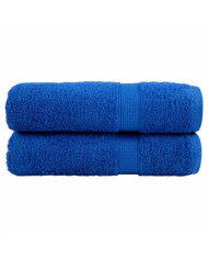 Serviettes de bain de qualité supérieure SOLUND 2 pcs bleu | Mobilier & Déco