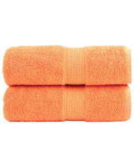 Serviettes de visage de qualité supérieure SOLUND 2 pcs orange | Mobilier & Déco