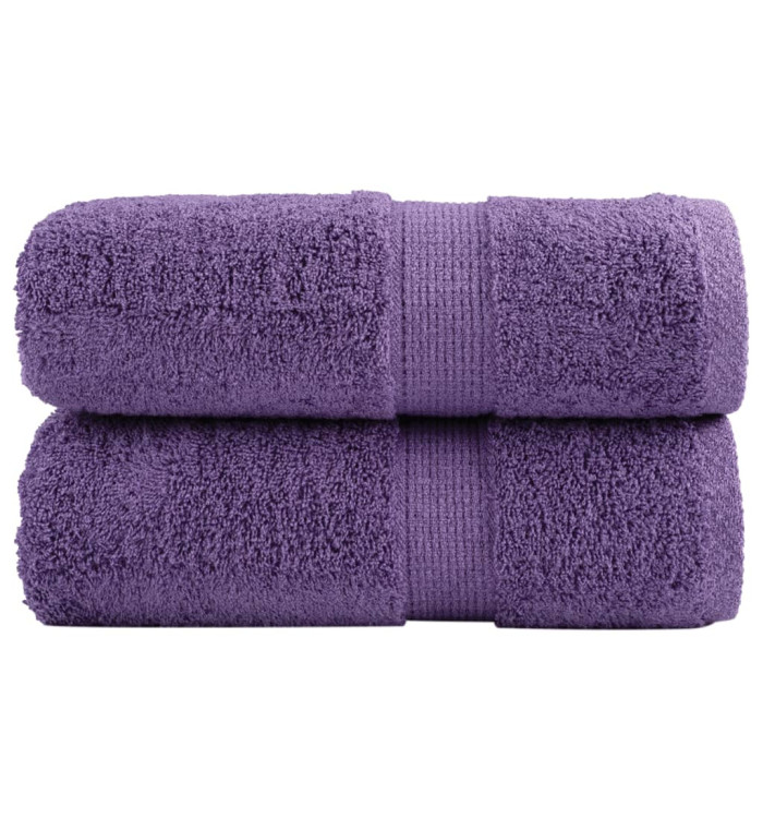 Serviettes d'invité de qualité supérieure SOLUND 2 pcs violet | Mobilier & Déco