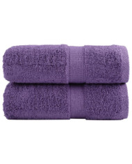 Serviettes d'invité de qualité supérieure SOLUND 2 pcs violet | Mobilier & Déco