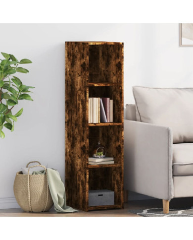 Buffet chêne fumé 30x41x124 cm bois d'ingénierie | Mobilier & Déco