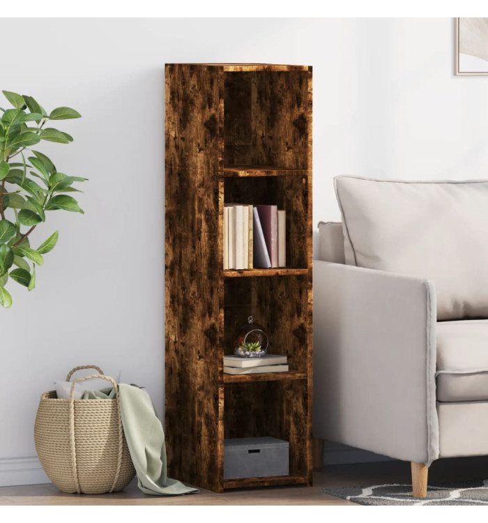 Buffet chêne fumé 30x41x124 cm bois d'ingénierie | Mobilier & Déco
