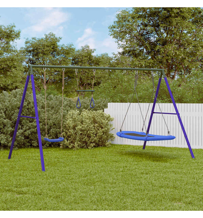 Jeu d'extérieur avec balançoire, trapèze et balançoire nid | Mobilier & Déco