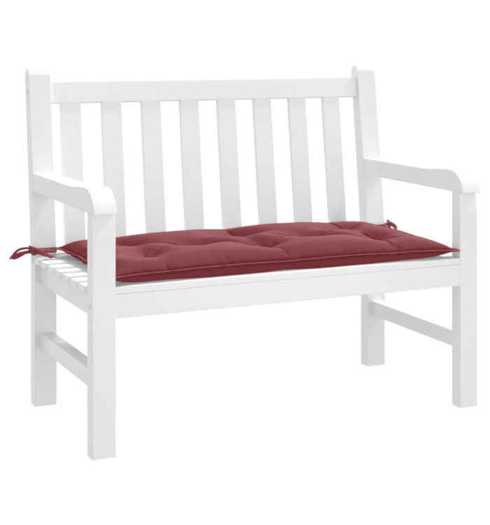 Coussin de banc de jardin rouge bordeaux mélangé tissu | Mobilier & Déco