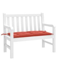 Coussin de banc de jardin rouge mélangé 100x50x7 cm tissu | Mobilier & Déco