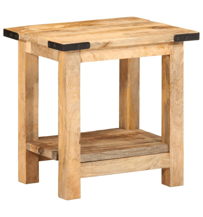 Table d'appoint 40x30x40 cm bois massif de manguier brut | Mobilier & Déco