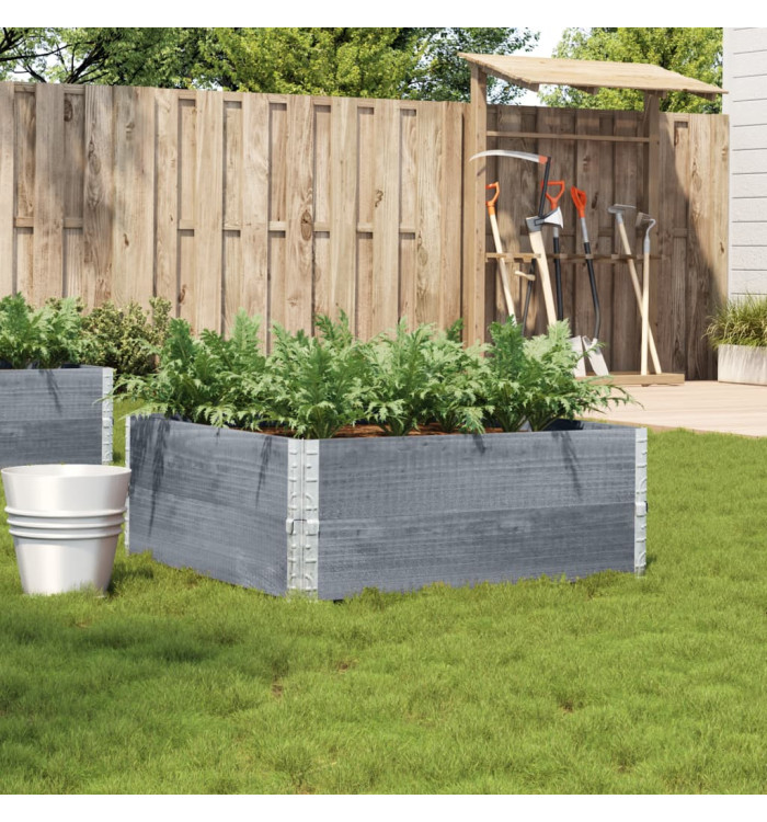 Jardinière gris 100x100 cm bois de pin massif | Mobilier & Déco
