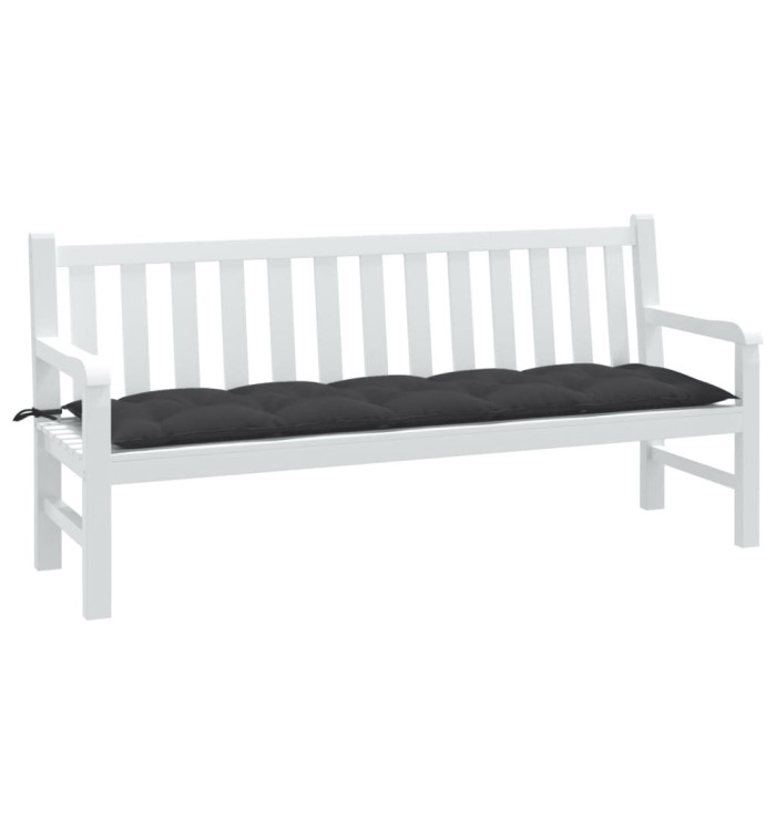 Coussin de banc de jardin anthracite mélangé 180x50x7 cm tissu | Mobilier & Déco