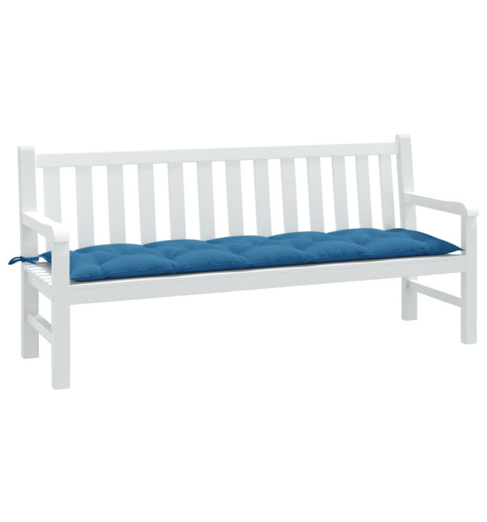Coussin de banc de jardin bleu mélangé 180x50x7 cm tissu | Mobilier & Déco