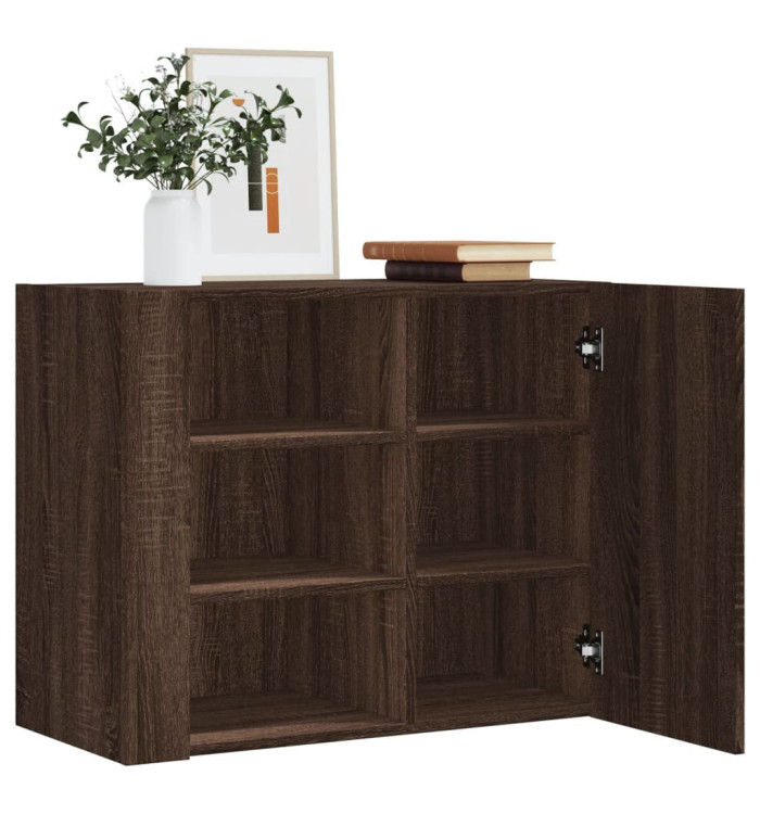 Armoire murale chêne marron 75x35x60 cm bois d'ingénierie | Mobilier & Déco