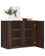 Armoire murale chêne marron 75x35x60 cm bois d'ingénierie | Mobilier & Déco