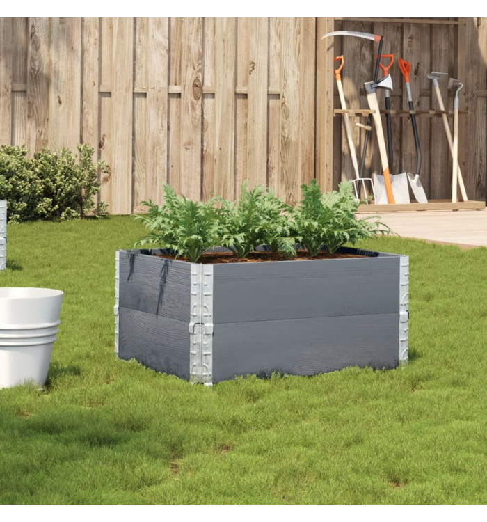 Jardinière gris 80x60 cm bois massif de pin | Mobilier & Déco